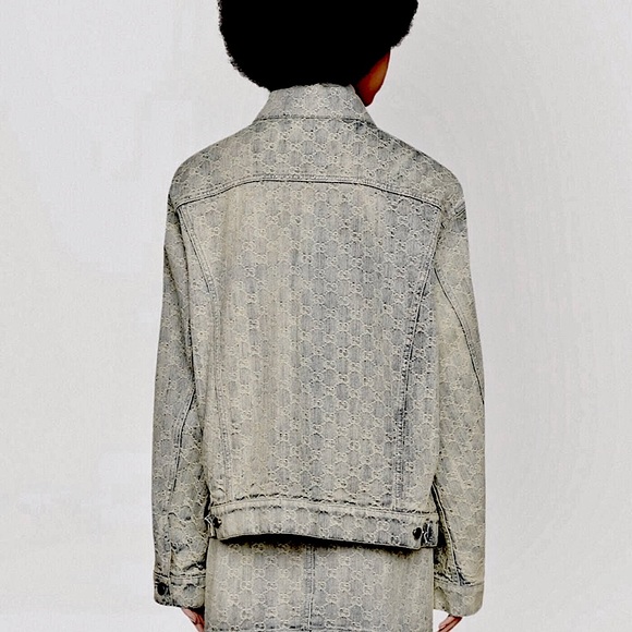 Auth GUCCI jacquard GG Jean jacket brand new with tags ID:678791XDBOK - Picture 5 of 12